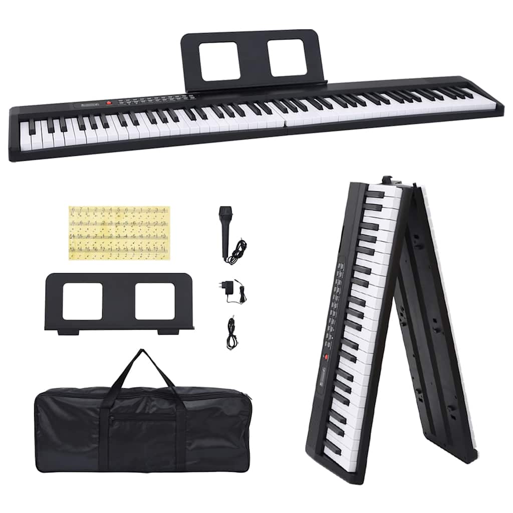 88 Teclas piano teclado elétrico com suporte de música dobrável