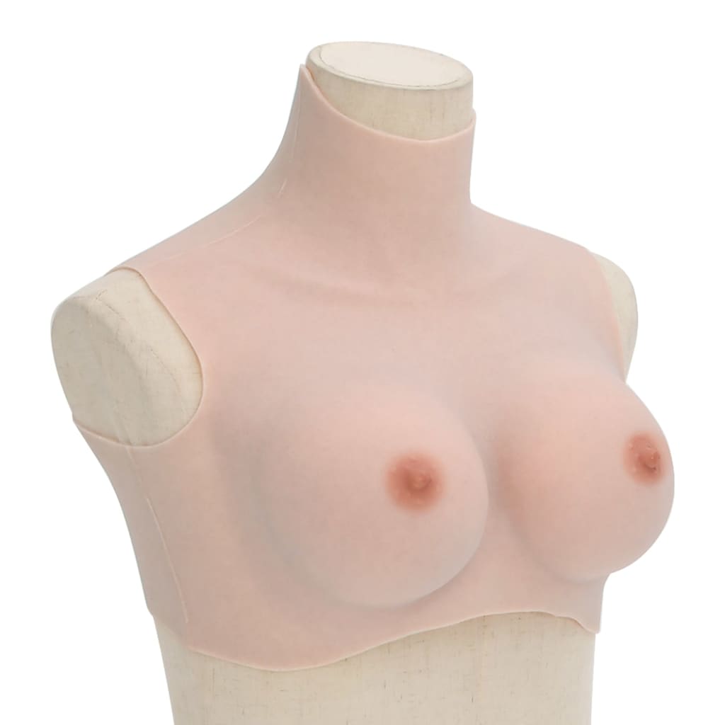 Peitoral de silicone caucasiano copa d
