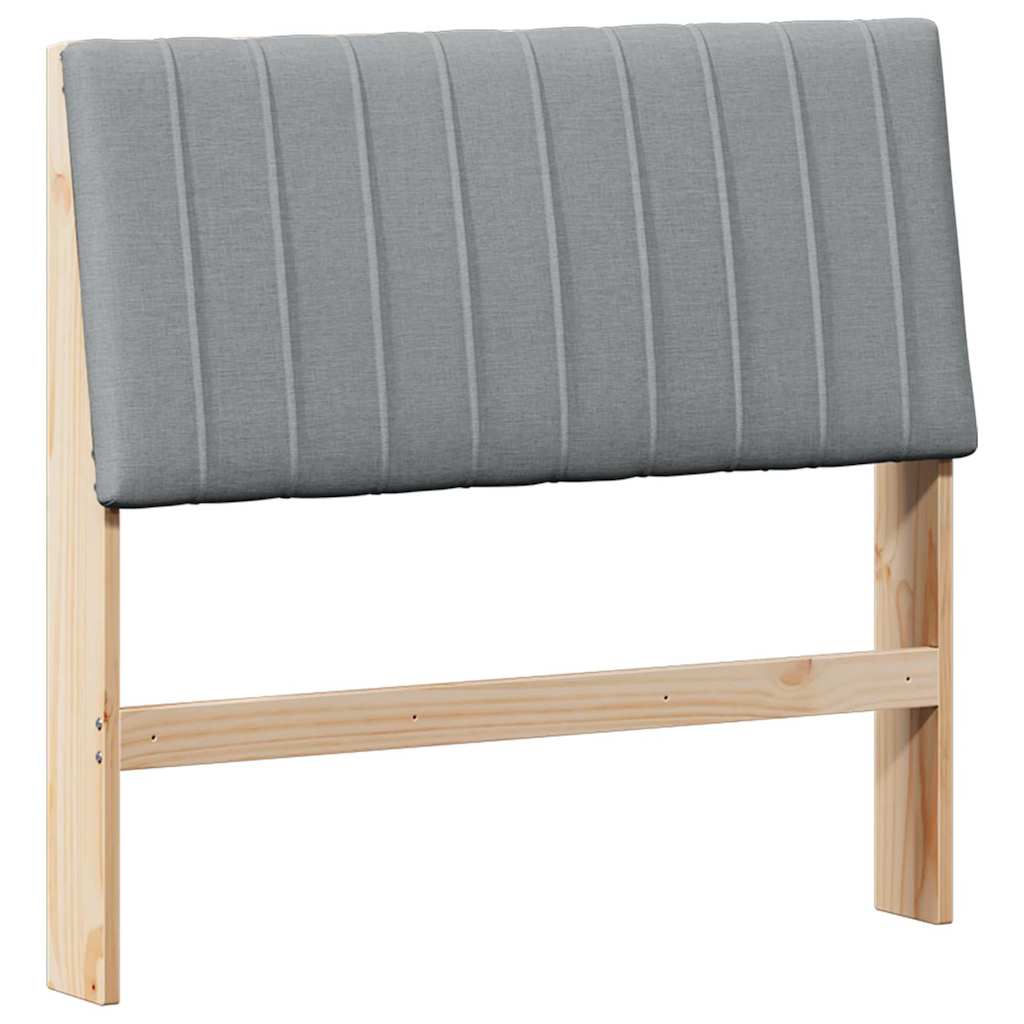 Cabeceira estofada cinzento-claro 100 cm