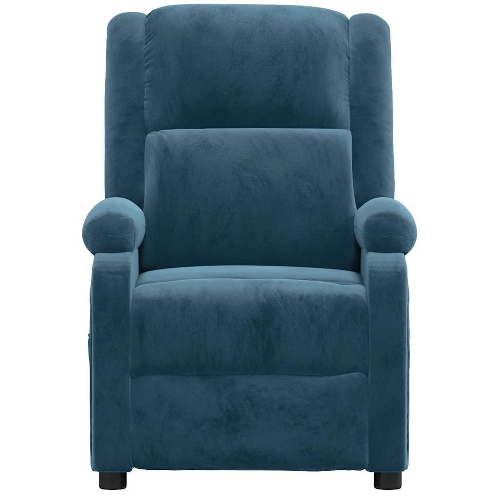Poltrona de massagens elétrica veludo azul