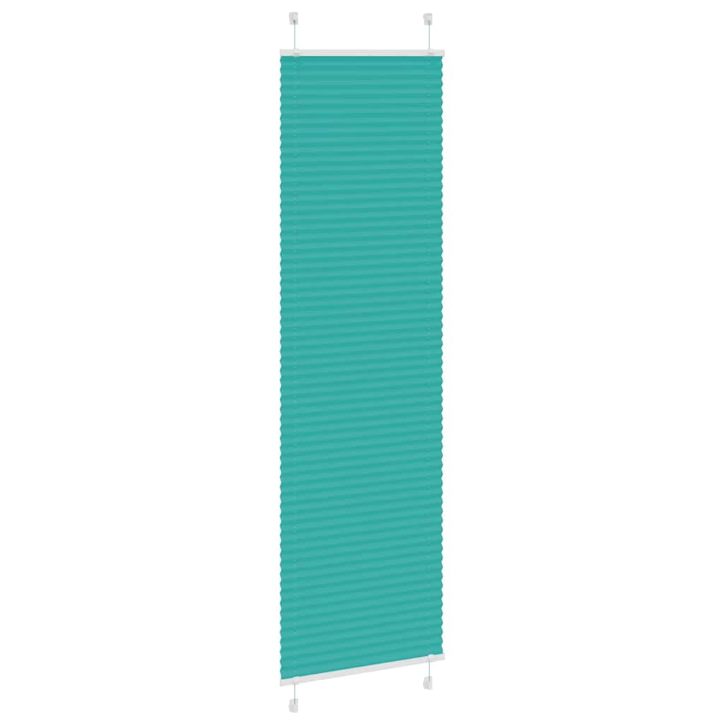 Plissado cego gasolina verde 65x200 cm largura tecido 64,4 cm