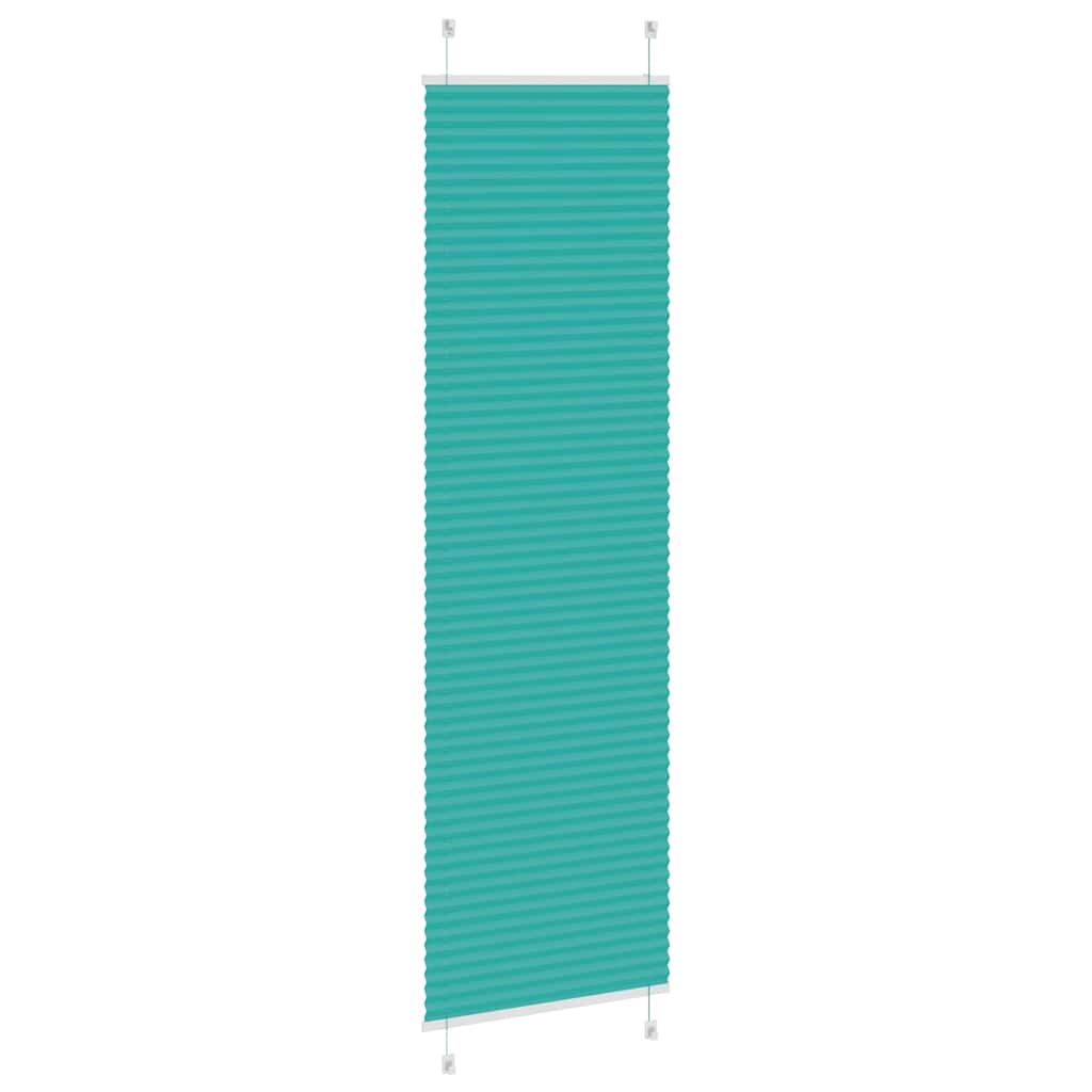 Plissado cego gasolina verde 65x200 cm largura tecido 64,4 cm
