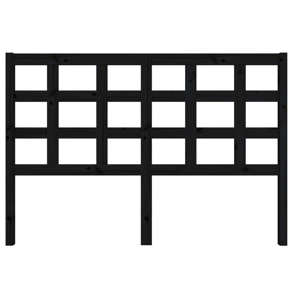 Cabeceira de cama 145,5x4x100 cm pinho maciço preto