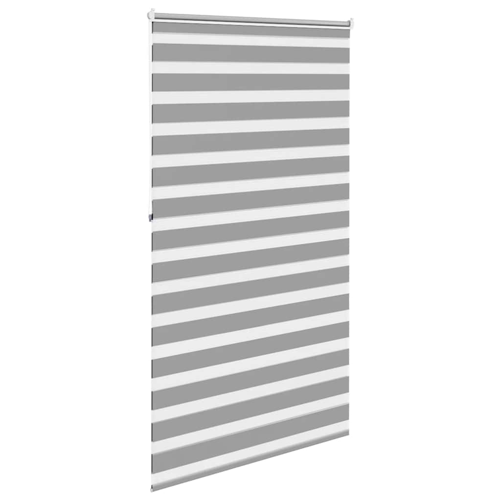 Cortina zebra, 120,9 x 230 cm, largura do tecido 116,7 cm, cinza