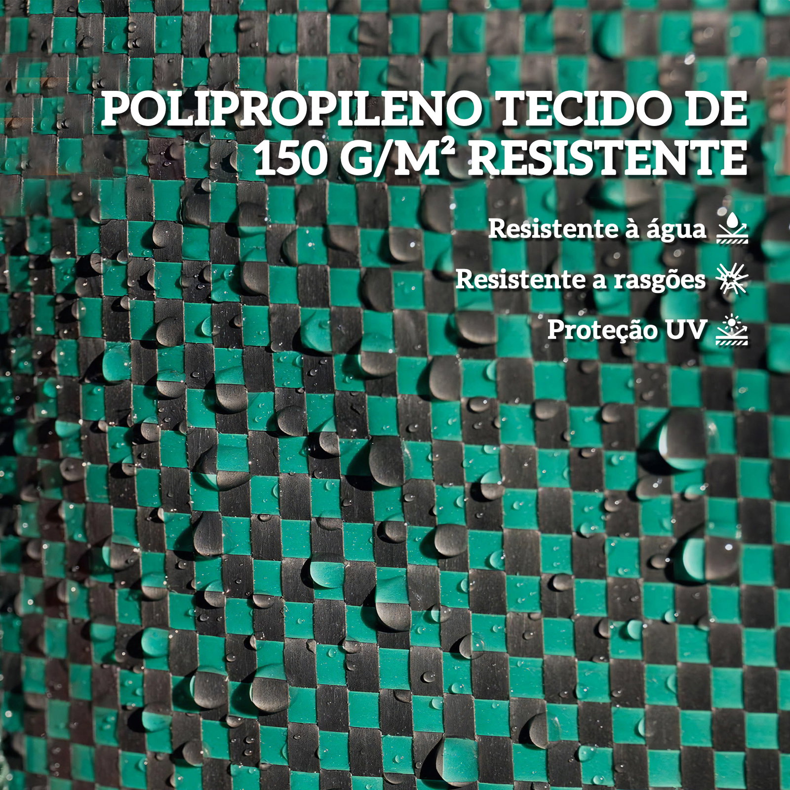 Conjunto de 3 sacos de resíduos de jardim 272l resistentes com pegas reforçadas e aros flexíveis dobráveis e reutilizáveis ø67x76 cm verde