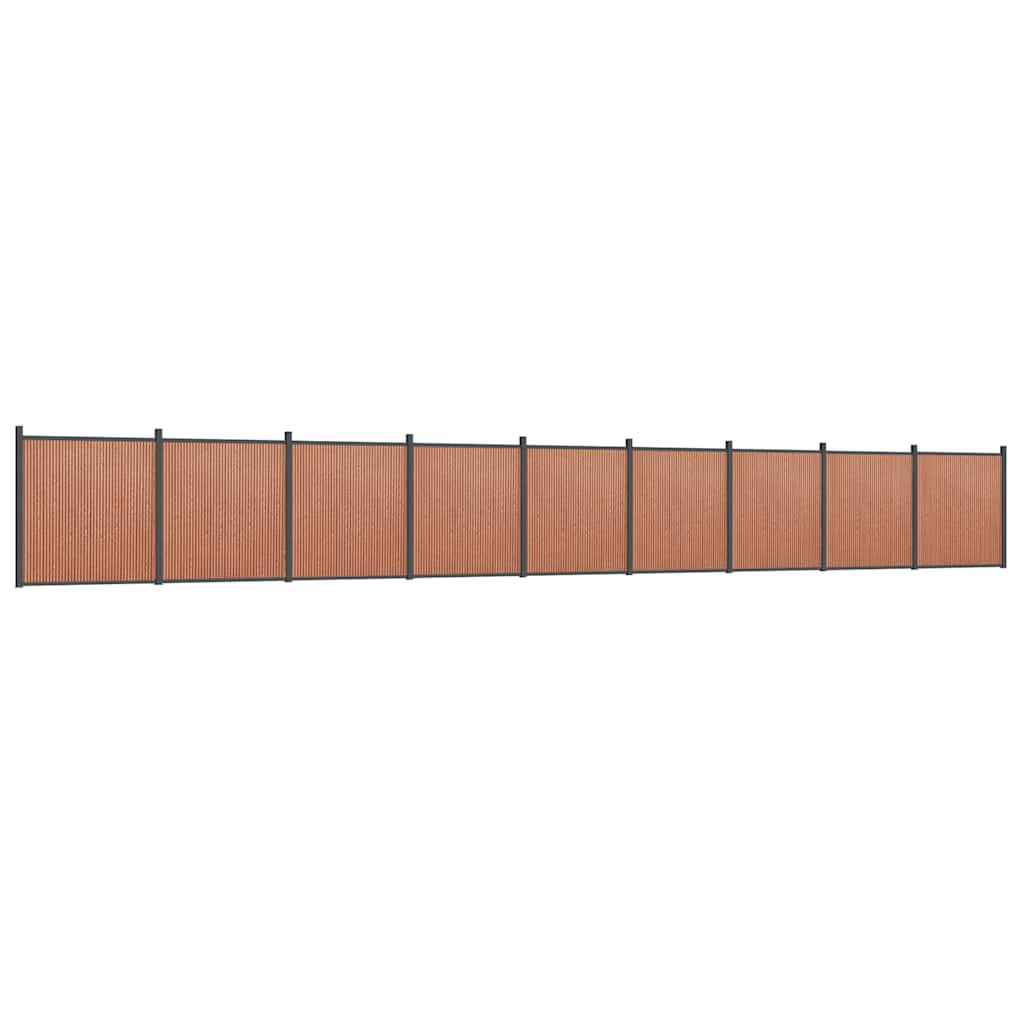 Painel de vedação 1564x186 cm wpc castanho