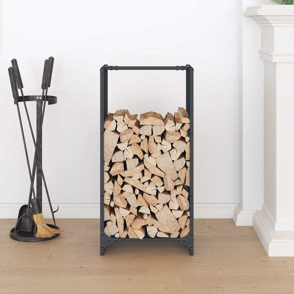 Suporte para lenha 40x30x80 cm aço laminado a frio antracite