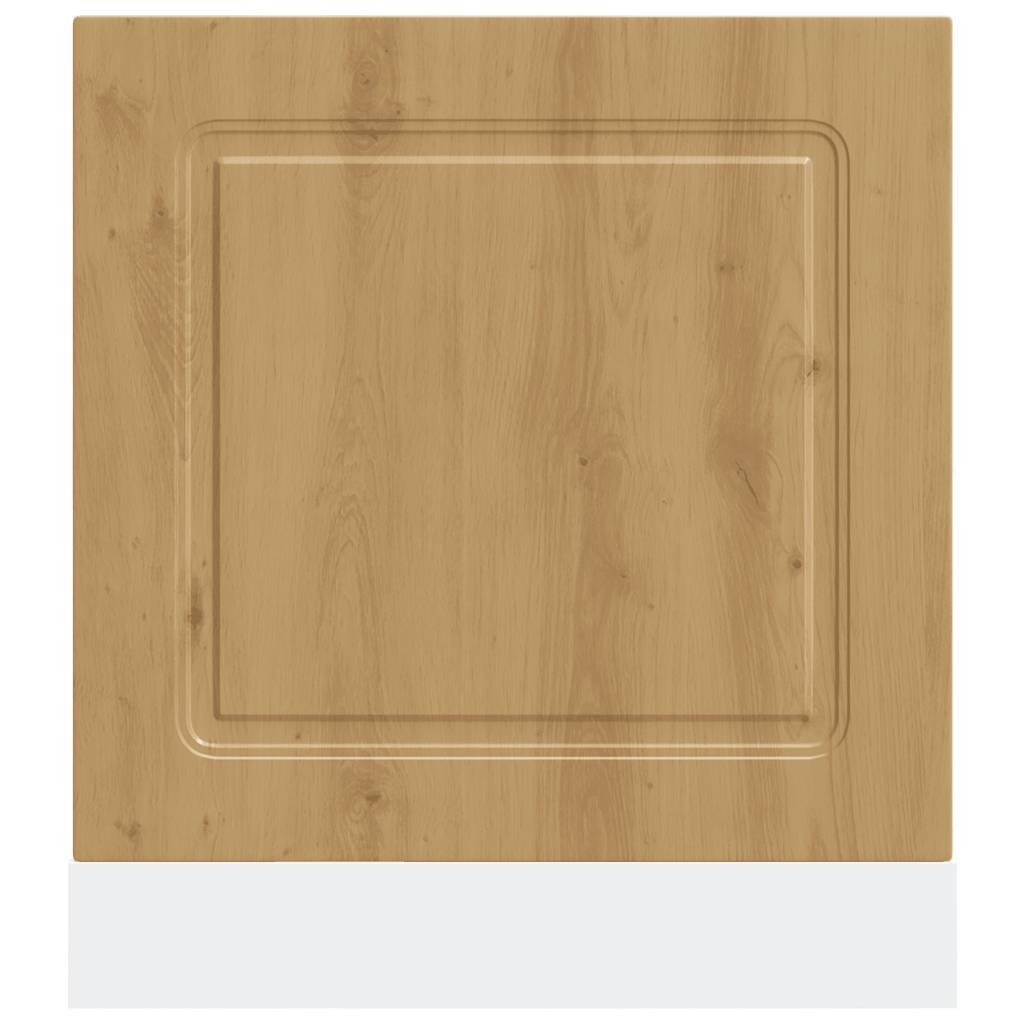 Painel máquina lavar louça 60x1,5x57 cm carvalho artesanal