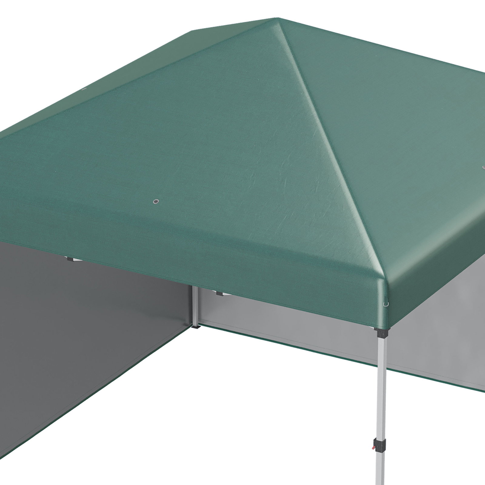 Tenda dobrável pop-up 297x297x288 cm com 2 paredes laterais anti-UV altura ajustável em 3 níveis e bolsa de transporte verde