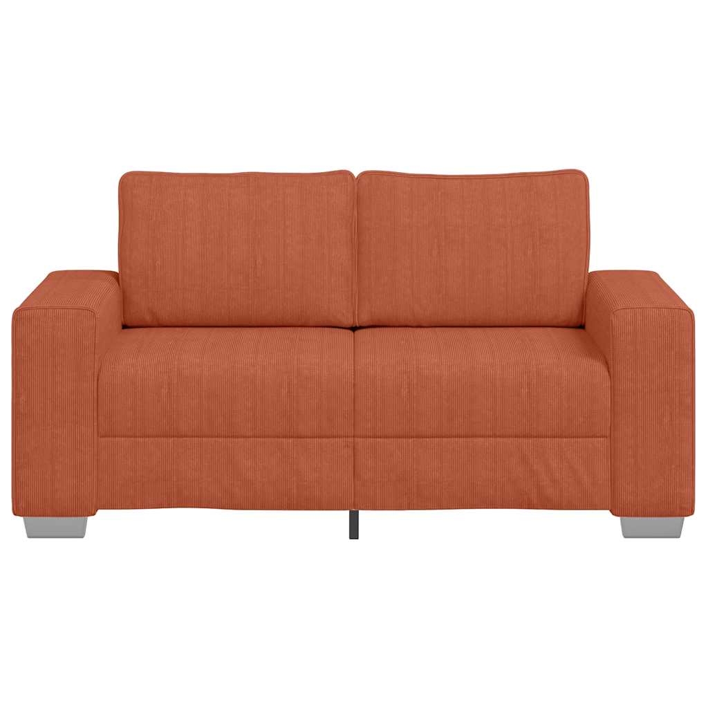 Sofá-luvas 160x77x82 cm tecido corduroy laranja vermelho