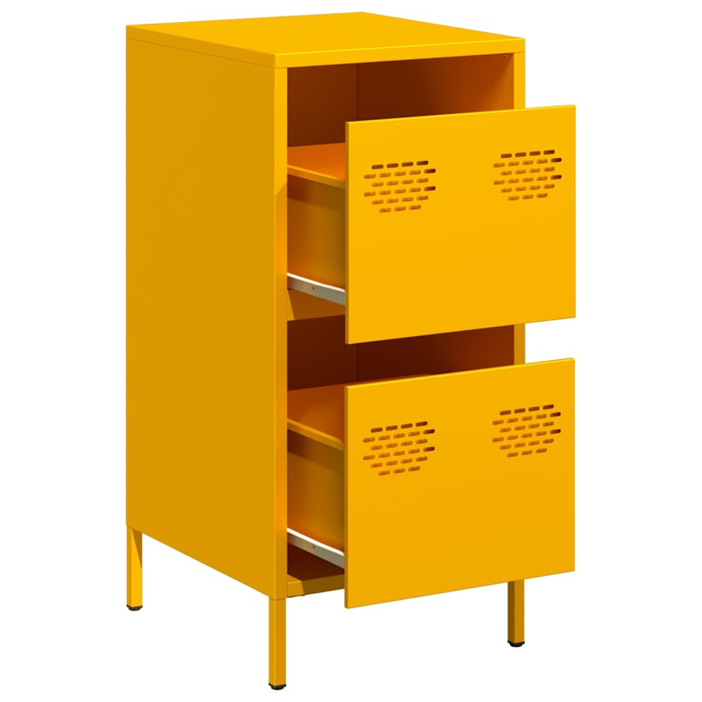 Aparador 35x39x73,5 cm aço laminado a frio amarelo mostarda