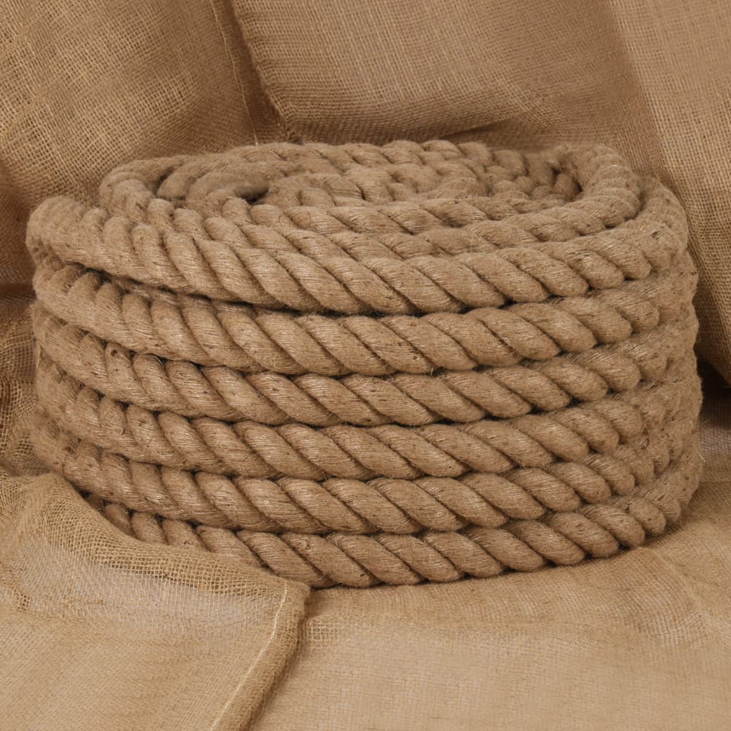 Corda de juta com 5 m de comprimento e 40 mm de espessura