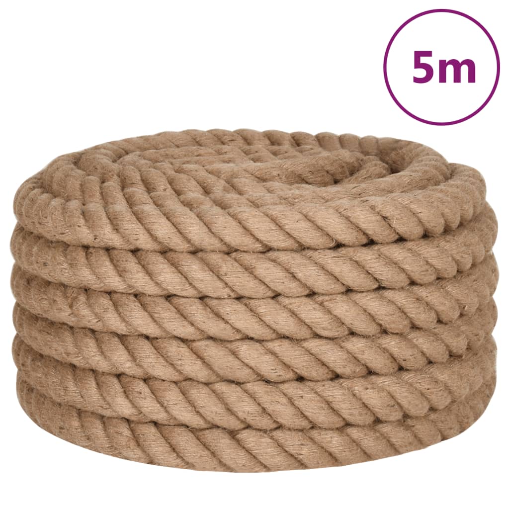 Corda de juta com 5 m de comprimento e 40 mm de espessura