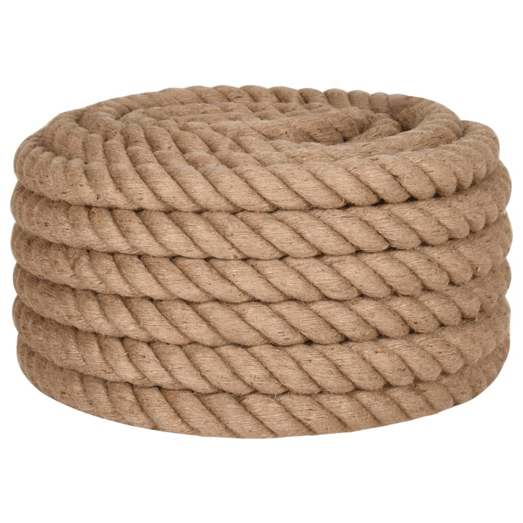 Corda de juta com 5 m de comprimento e 40 mm de espessura