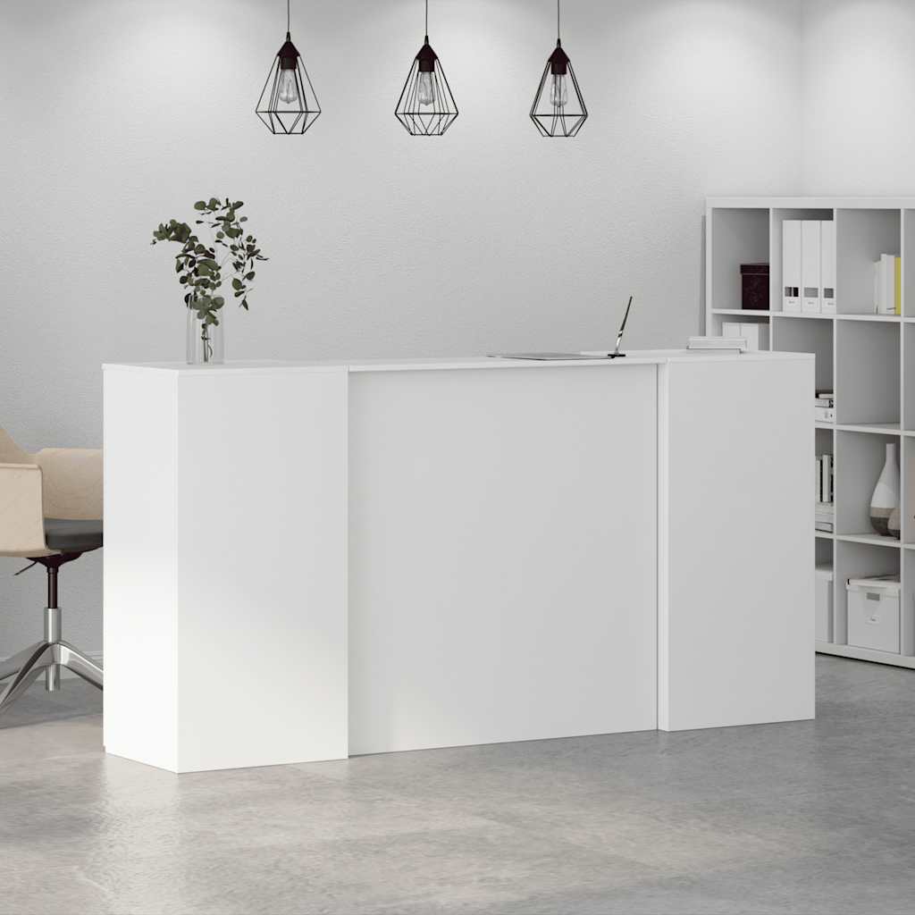 Balcão recepção 200x50x103,5 cm madeira branco