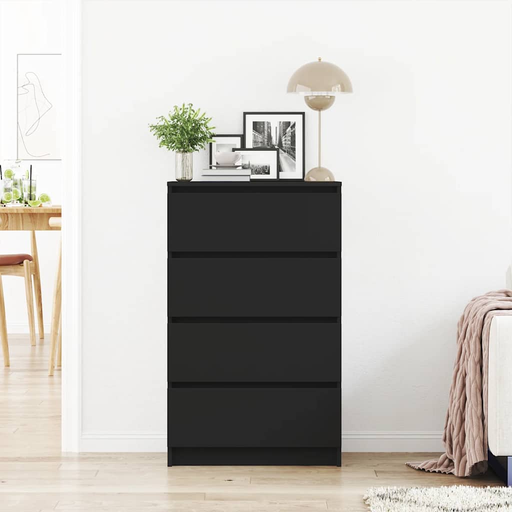 Aparador 60x35x98,5 cm madeira processada preto