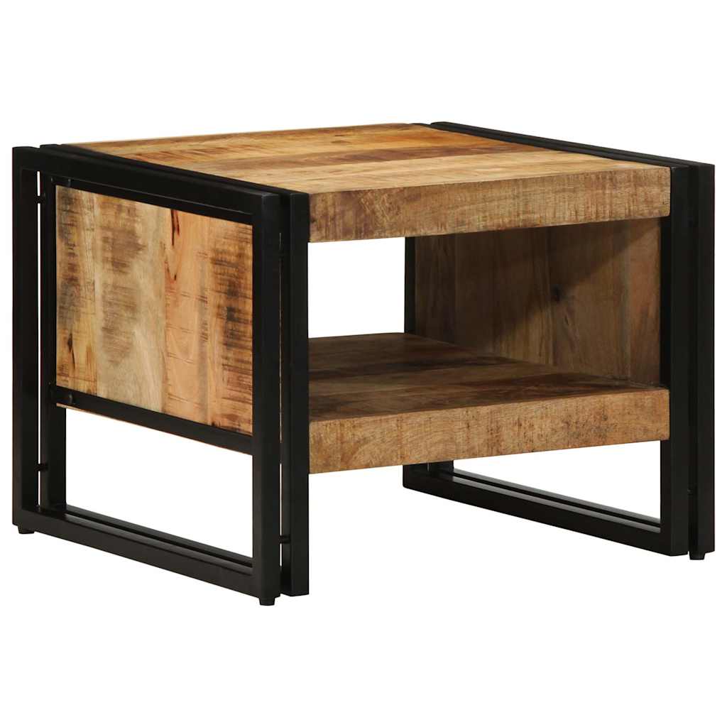Mesa de centro 50x50x38 cm madeira de mangueira áspera maciça