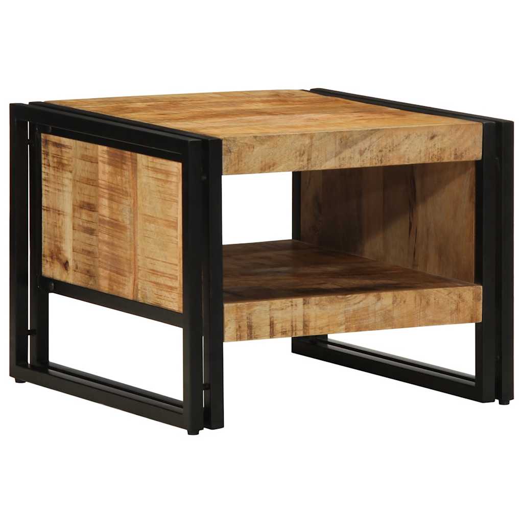 Mesa de centro 50x50x38 cm madeira de mangueira áspera maciça