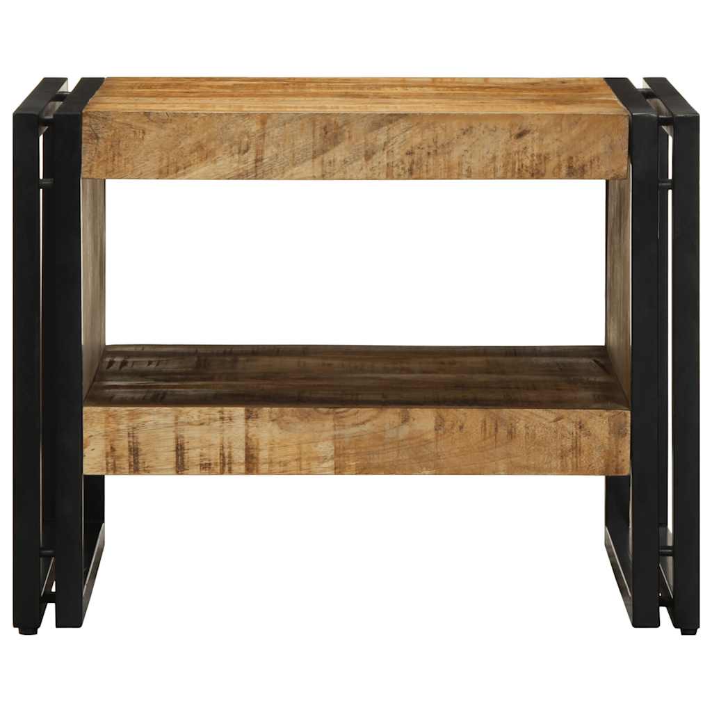 Mesa de centro 50x50x38 cm madeira de mangueira áspera maciça