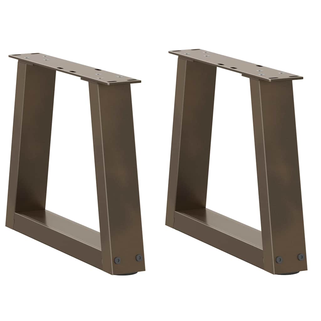 Pés para mesa de centro em formato de v, 2 peças, aço natural, 40x(30-31,3) cm, aço