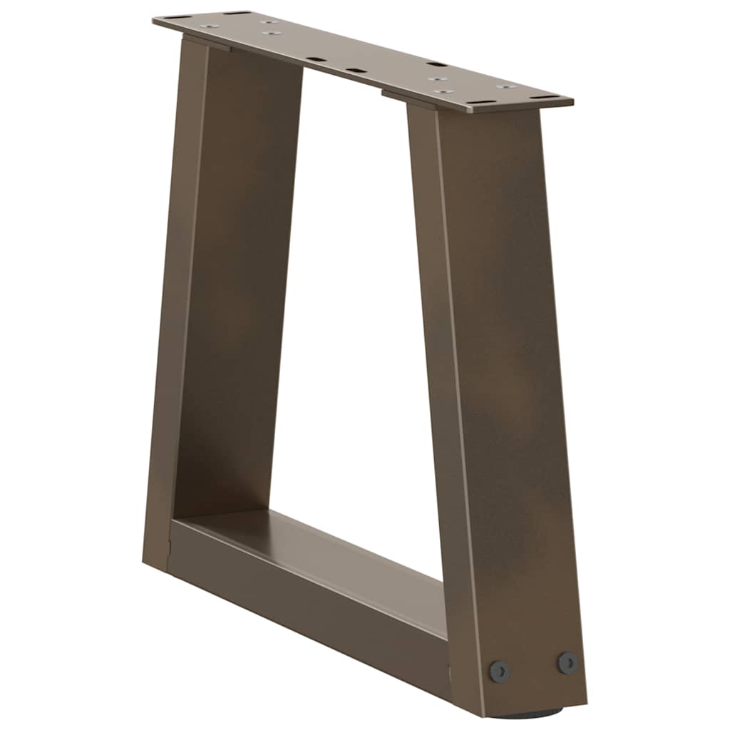 Pés para mesa de centro em formato de v, 2 peças, aço natural, 40x(30-31,3) cm, aço