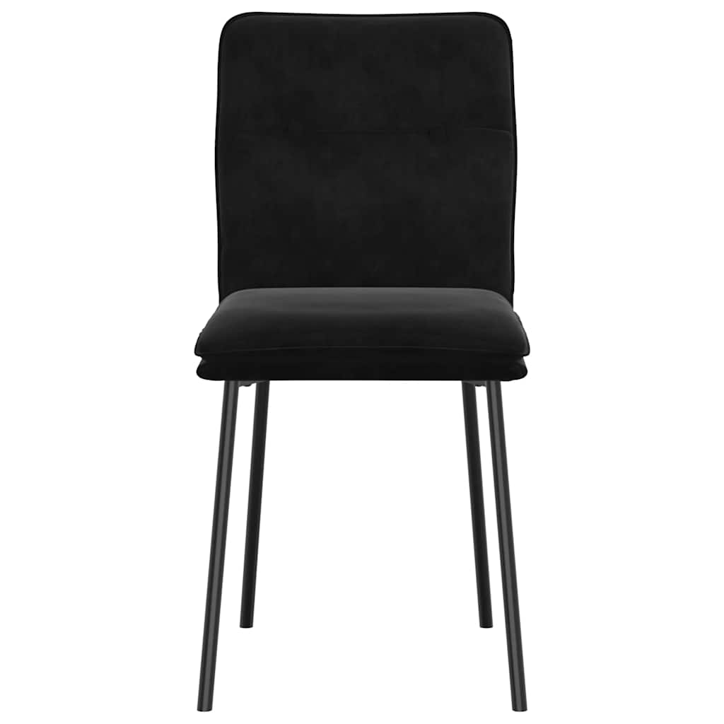 Cadeiras de jantar 4 pcs veludo preto