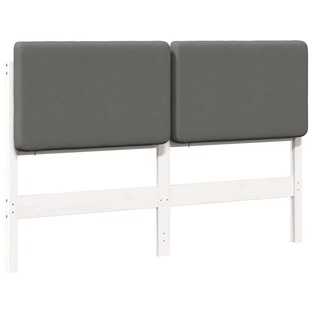 Cabeceira estofada com cabeceira branco e cinza claro 120 cm