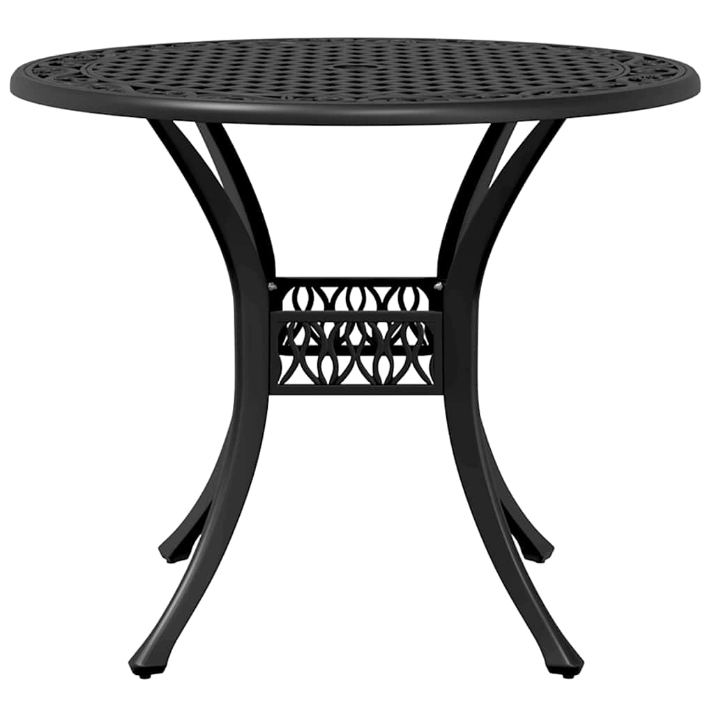 5 Pcs conjunto de jantar para jardim alumínio fundido preto