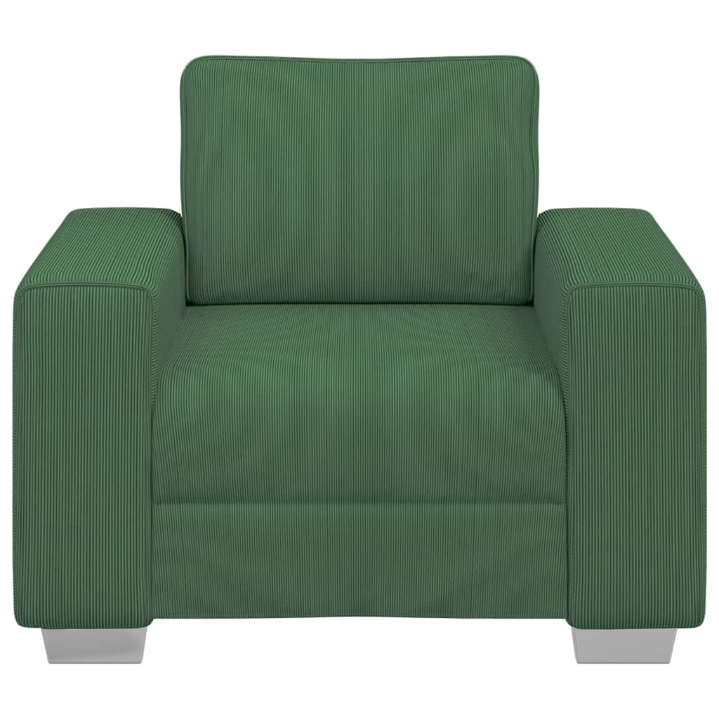 Poltrona 100x77x82 cm tecido corduroy verde escuro
