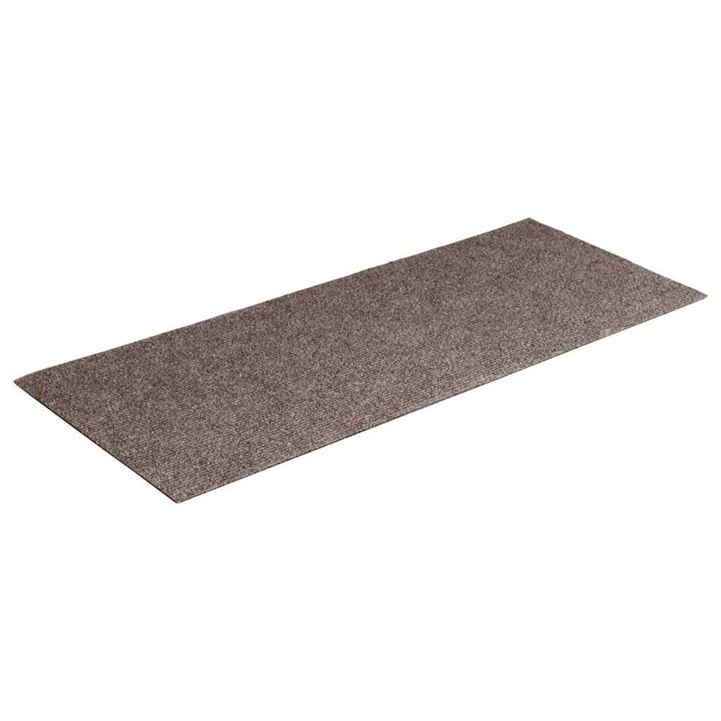 Tapetes de escada autoadesivos 15 peças 60x25 cm bege retangulares