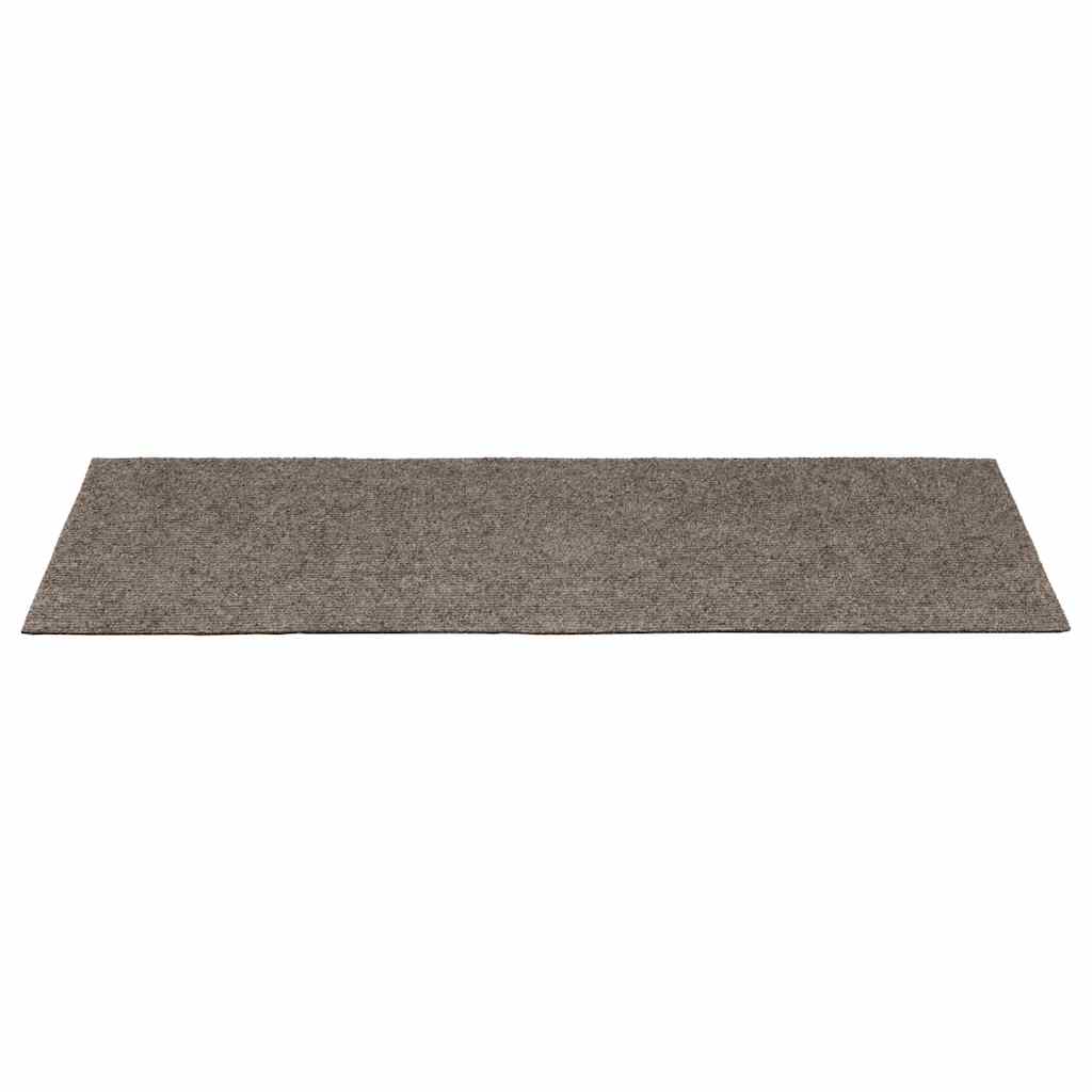 Tapetes de escada autoadesivos 15 peças 60x25 cm bege retangulares