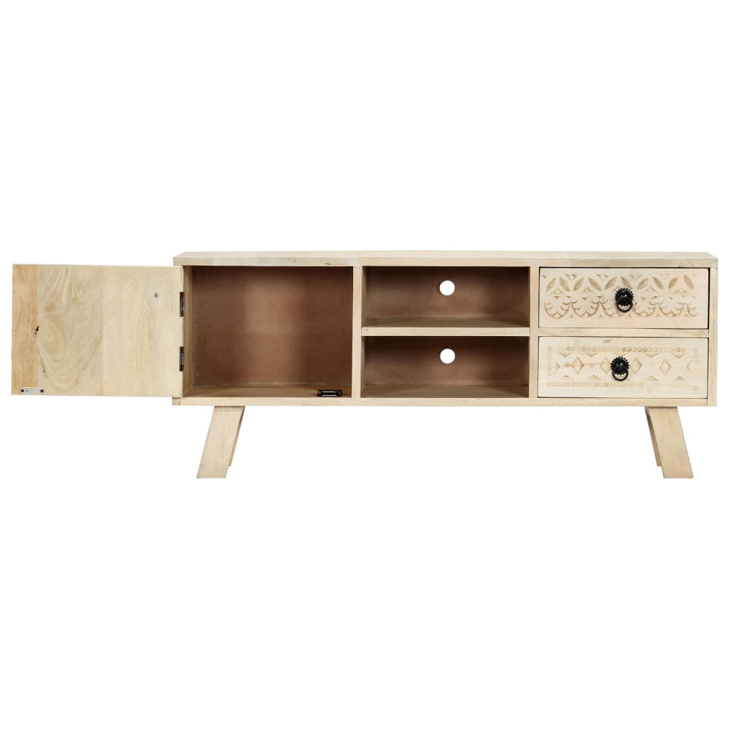 Móvel de TV 110x30x44 cm madeira de mangueira maciça