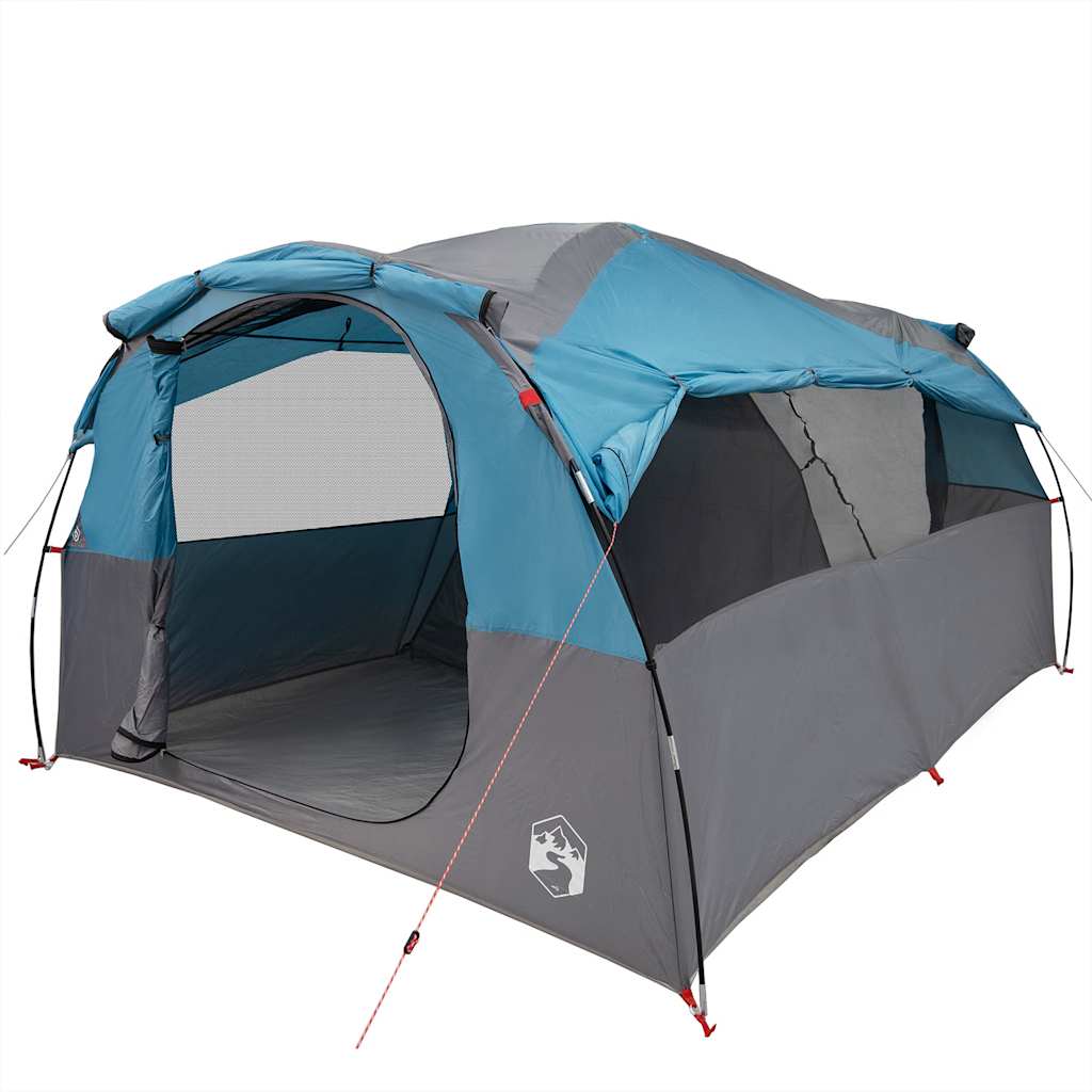 Tenda familiar túnel para 6 pessoas resistente à água azul