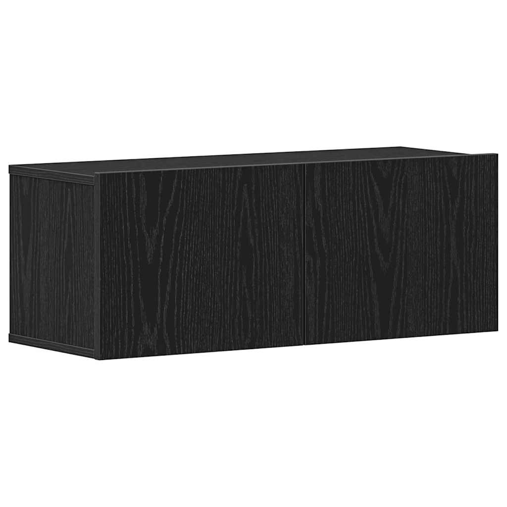 Gabinete para TV 2 unid. carvalho preto derivados de madeira