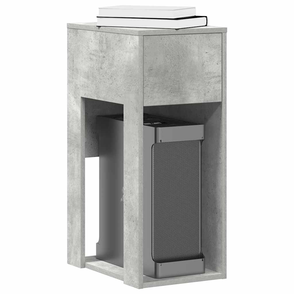 Suporte torre computador com gaveta 30x44x74cm cinzento cimento