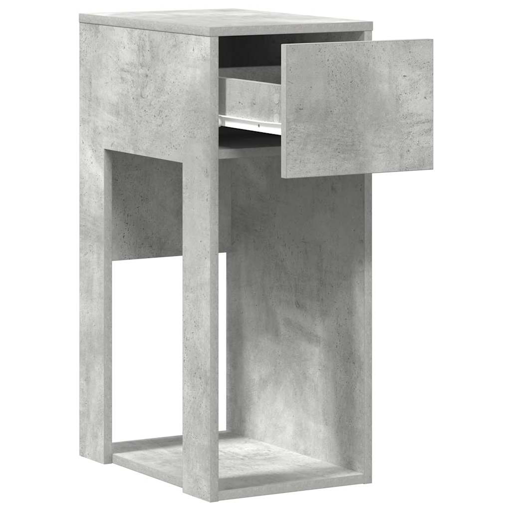 Suporte torre computador com gaveta 30x44x74cm cinzento cimento