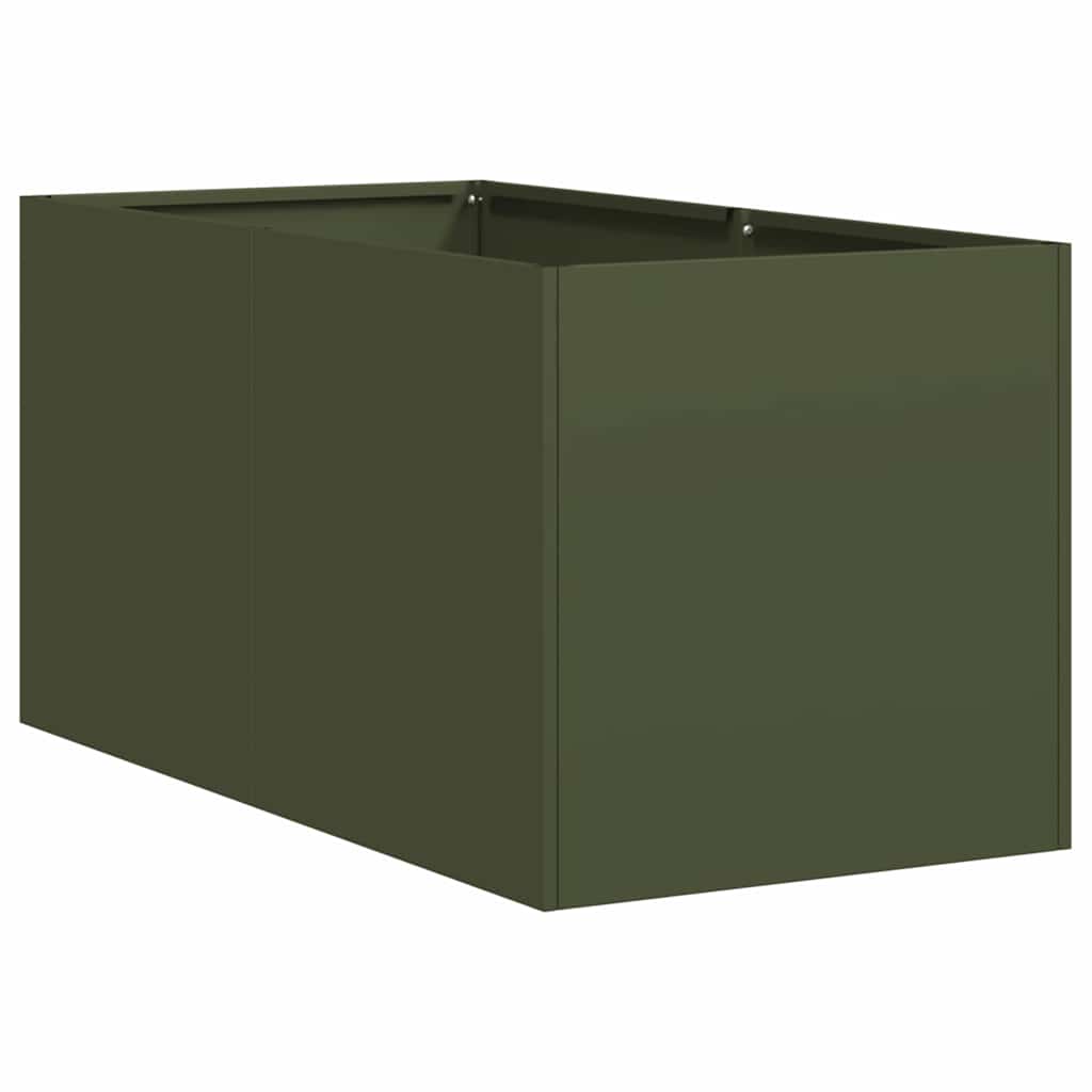 Vaso/floreira 40x80x40 cm aço laminado a frio verde