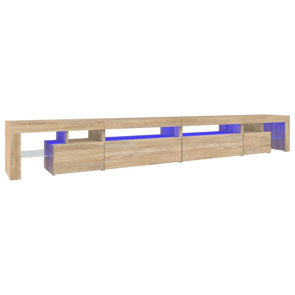 Móvel de TV com luzes LED 290x36,5x40 cm carvalho sonoma