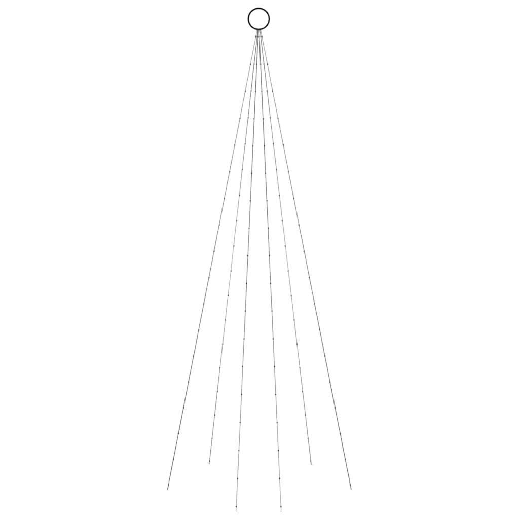 Árvore de natal mastro de bandeira 108 leds 180cm branco frio