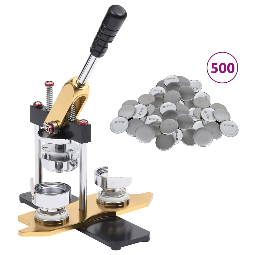 Máquina de fazer crachás + 500 crachás 25mm perfurador rotativo