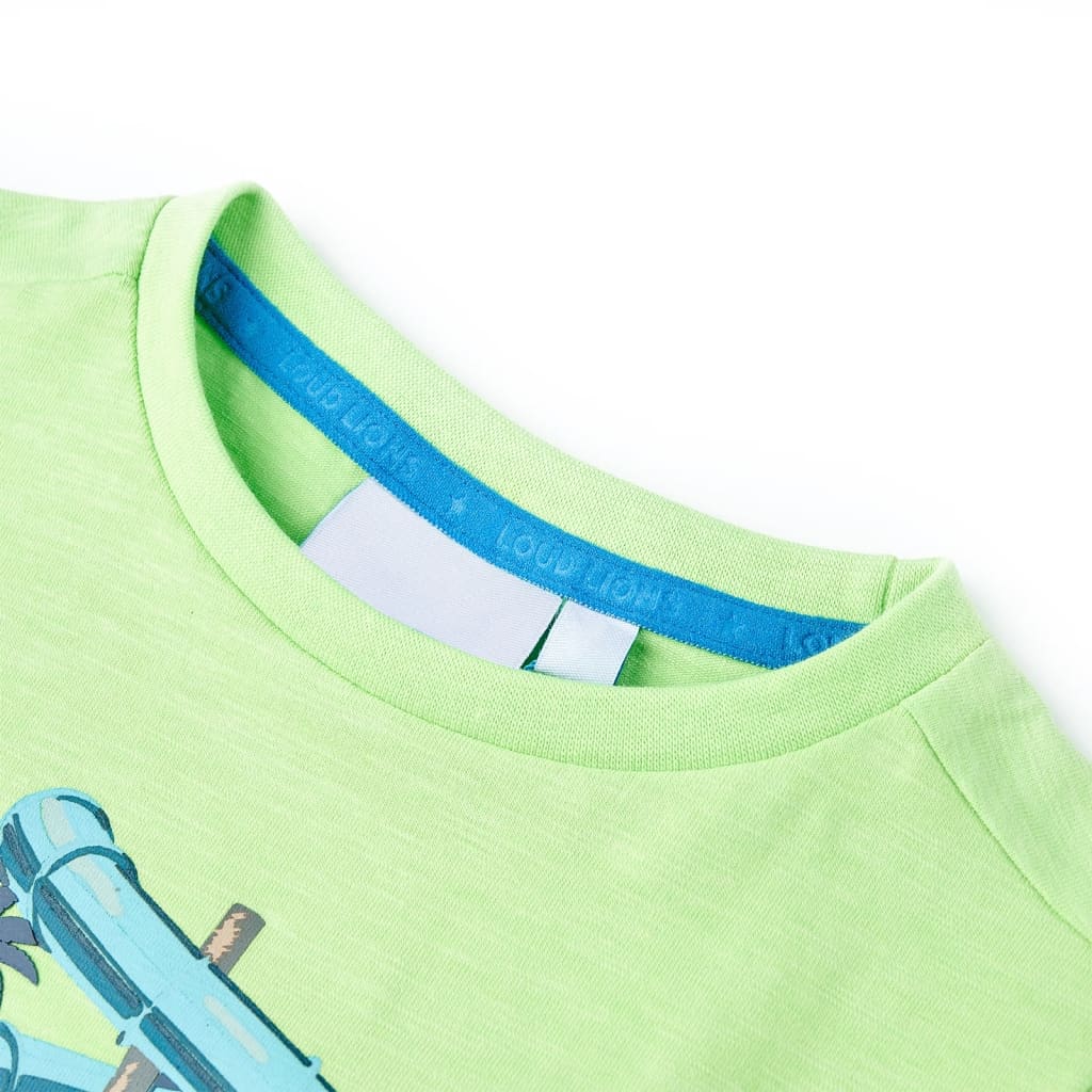 T-shirt de criança verde néon 116