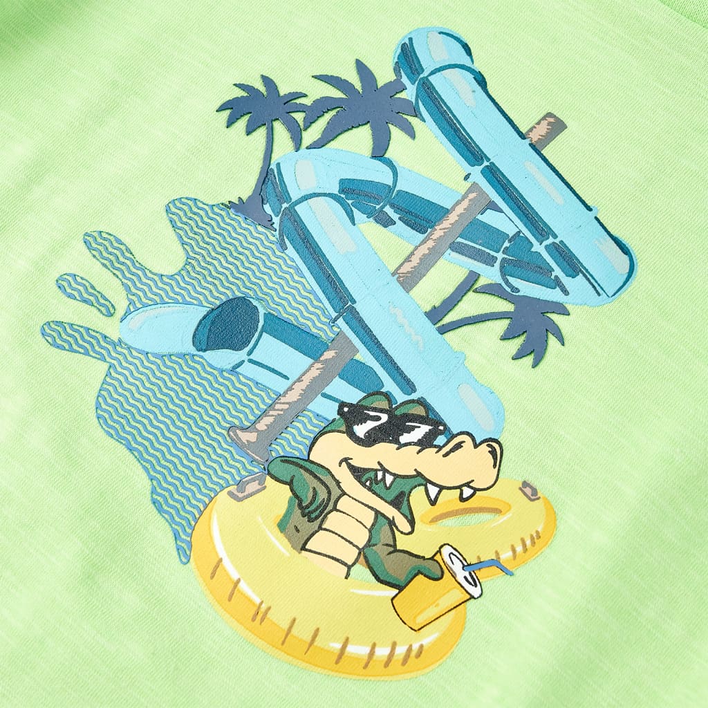 T-shirt de criança verde néon 116