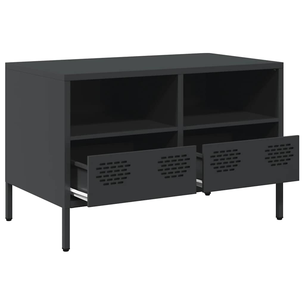 Móvel de TV 68x39x43,5 cm aço laminado a frio preto