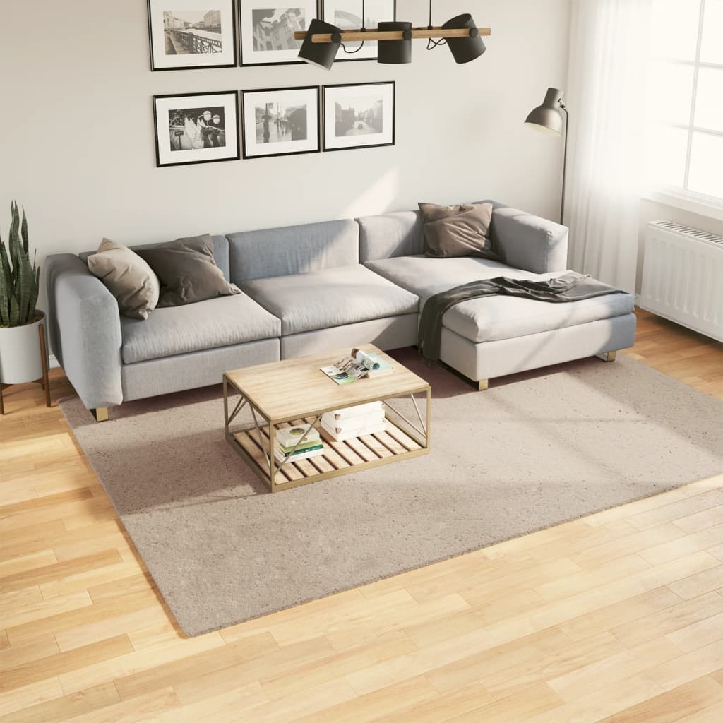 Tapete pelo curto macio e lavável huarte 200x280 cm cor areia
