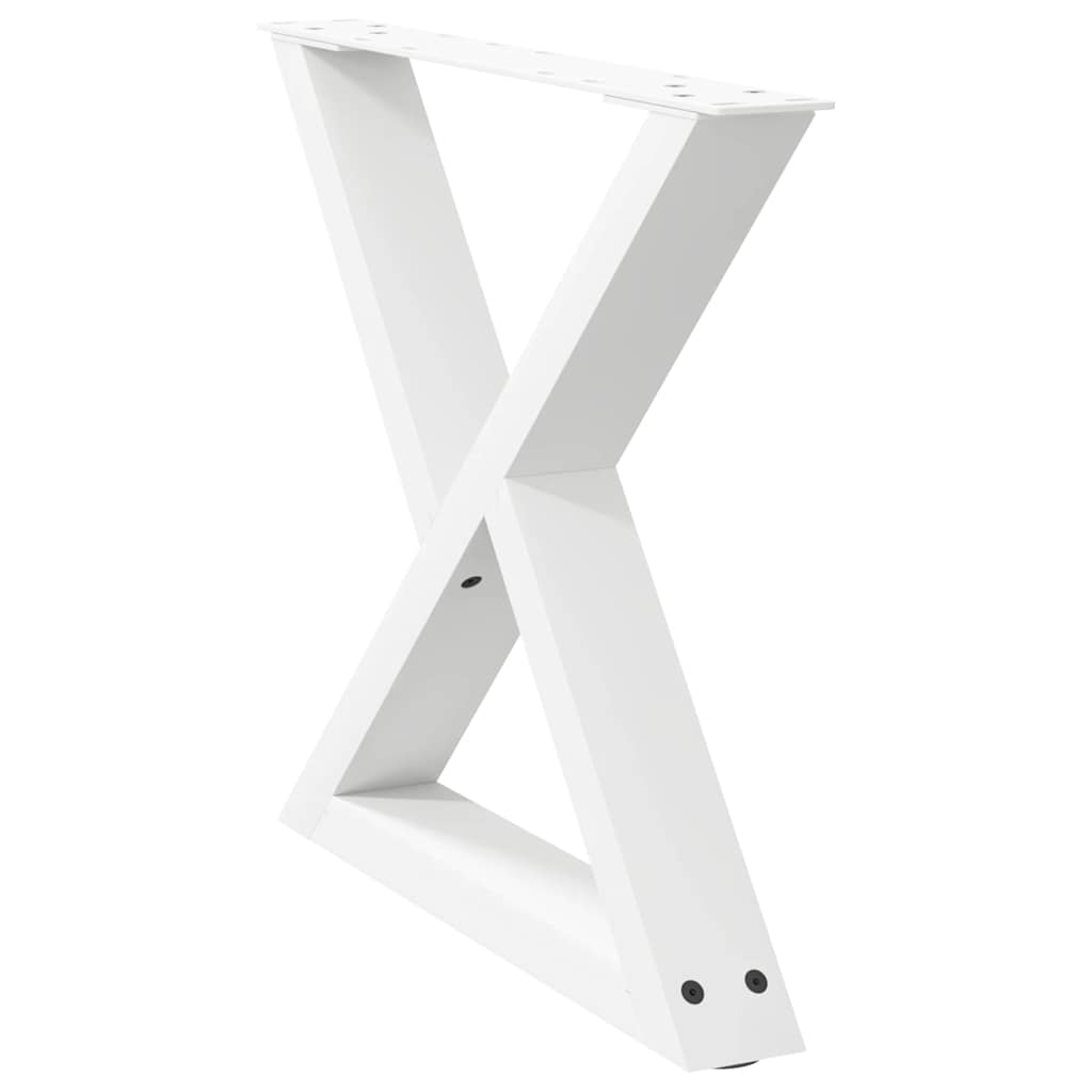 Pés para mesa de centro 2 peças, branco, 50x(42-43,3) cm, aço