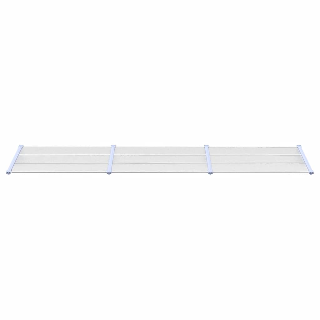Toldo para porta 358,5x90cm policarbonato cinzento/transparente
