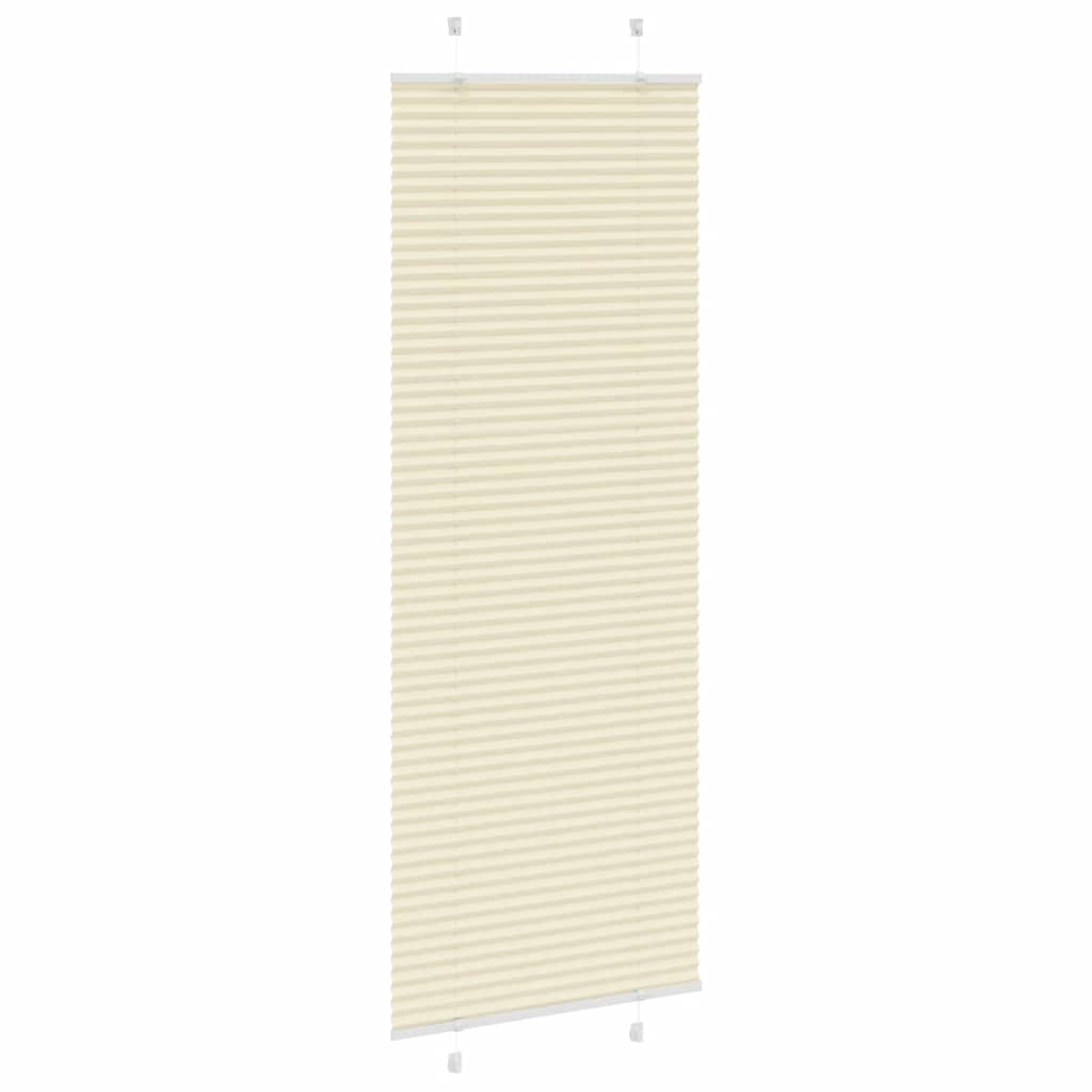 Creme plissada cega 75x200 cm largura tecido 74,4 cm poliéster