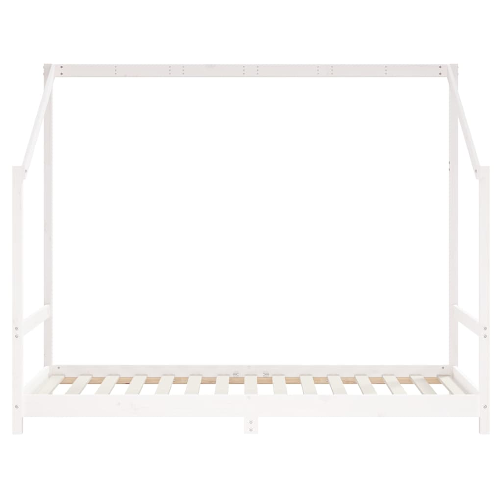 Estrutura de cama infantil 90x190 cm pinho maciço branco