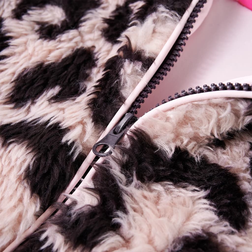Casaco de criança pelo sintético rosa-claro 116
