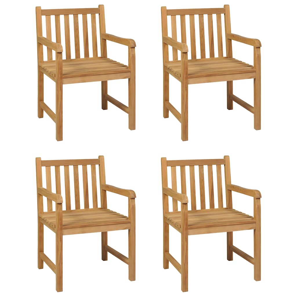 Conjunto de jantar de jardim de 5 peças, 140x80 cm, madeira de teca maciça